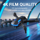 4k HD Dual Camera Rc Drone Obstacle Avoidance Follow Me Foldable with Led Lights