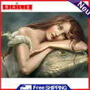 Girl and Lizard Oil Paint By Numbers DIY Home Decoration Gift Wall Pictures Kit