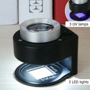 30X Magnifier Loupe Full Metal Folding Type Linen Tester Magnifying Glass 6LED