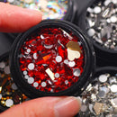 Colorful Glitter Glass Flatback Rhinestone Bottom Crystal Nail Art Rhinestones