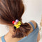Girl Star Pompom Hair Rope Women Elastic Band Scrunchie Ponytail Hair Accessory