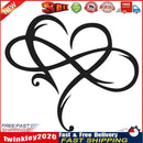 Metal Infinity Heart Art Love Wall Sign Decor for Living Room Home (Black) Newly