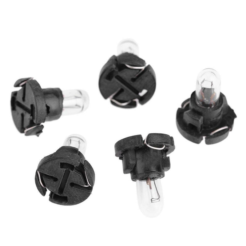 5PCS T4 12V Car Auto Interior Instrument Light Bulbs Dashboard Lamp Warm Light