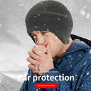 Winter Warm Cycling Fleece Ear Protection Cap Skiing Beanie (Dark Gray)