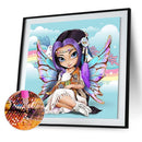 2PCS 5D DIY Part Special Drill Diamond Painting Cartoon Girl Drawing