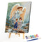 Angel Kid Oil Paint by Numbers Hand Painted Frameless Picture Home Ornament K