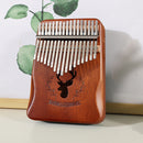 17 Keys Kalimba Mahogany Wooden Thumb Piano Percussion Instrument (Coffee) Newly
