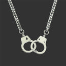 Women Mens Hip Hop Dark Gothic Punk Necklace Choker Handcuffs Pendant Chain