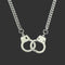 Women Mens Hip Hop Dark Gothic Punk Necklace Choker Handcuffs Pendant Chain