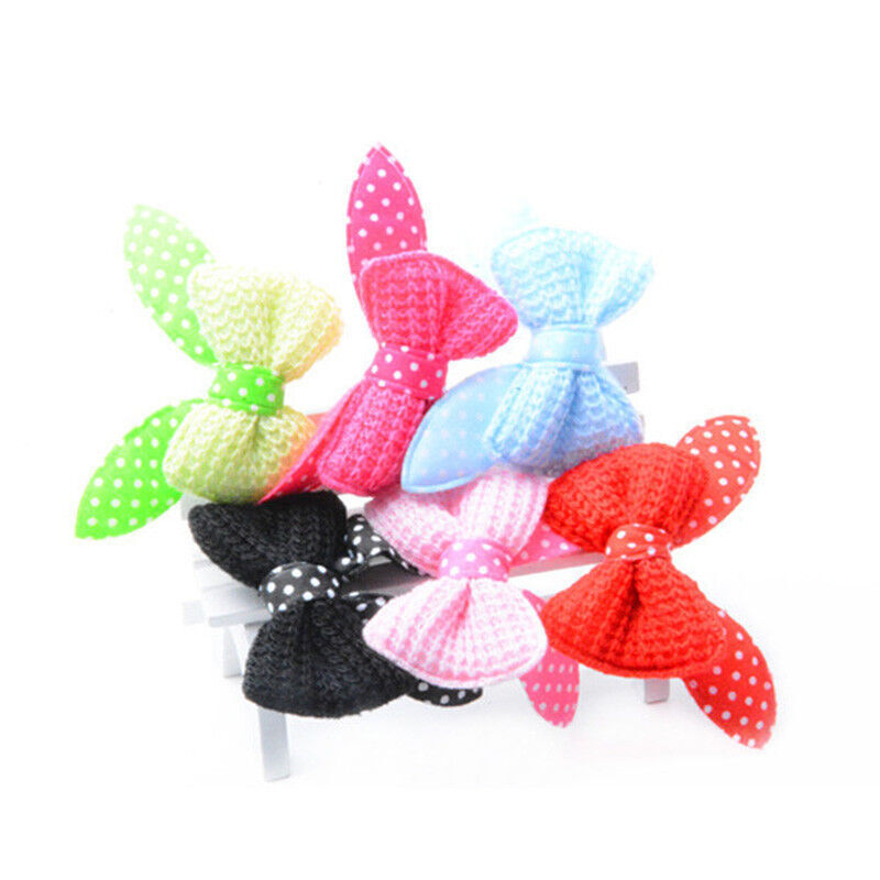 10pcs Dog Cat Puppy Hair Clips Hair Bows Tie Bowknot Sale Pet Grooming F3S9