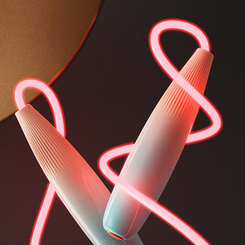 Children Skipping Ropes Exercise Fitness Sports Luminous Jump Rope (Pink) Newly