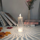 LED Diamond Candle Light Acrylic Crystal Night Lamp Home Bedroom Decor (B) Newly