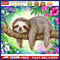 DIY Handpainted Sloth Oil Paint by Numbers Picture Drawing Craft Kit Artwor