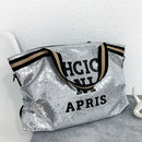 Sequin Crossbody Handbag Women Girls Letters Large Travel Shoulder Messenger Bag