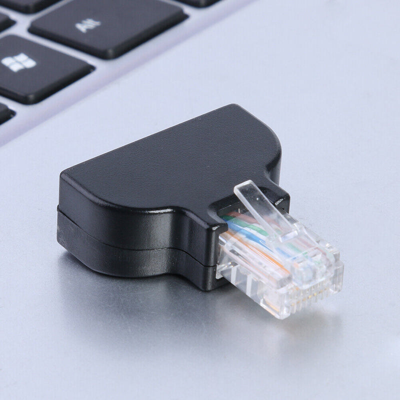RJ45 Ethernet Male Plug to 8-Pin AV Screw Connector Adapter for CCTV Digital DVR
