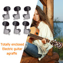 6pcs 3R 3L Guitar Tuning Pegs Enclosed Locking Tuners Closed Knob Machine Heads