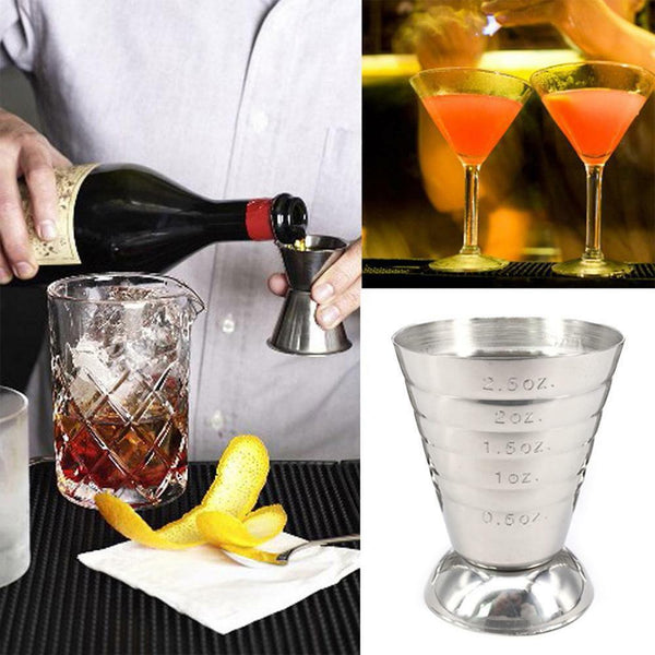 75ml304 Metal Measure Cup Drink Tool Shot Ounce Jigger Beaker B8V4