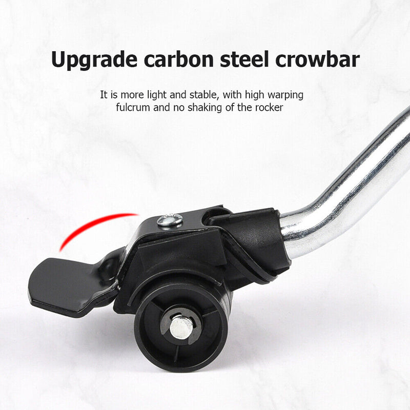 Household Transport Heavy Furniture Mover Wheeled Rollers Bar (Black)