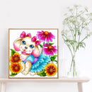 Flower dog 5D DIY Diamond Painting Kits Partial Special Shape Drill