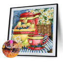 5D DIY Diamond Painting Fruit Tea Full Drill Rhinestone Mosaic Art Picture Kit
