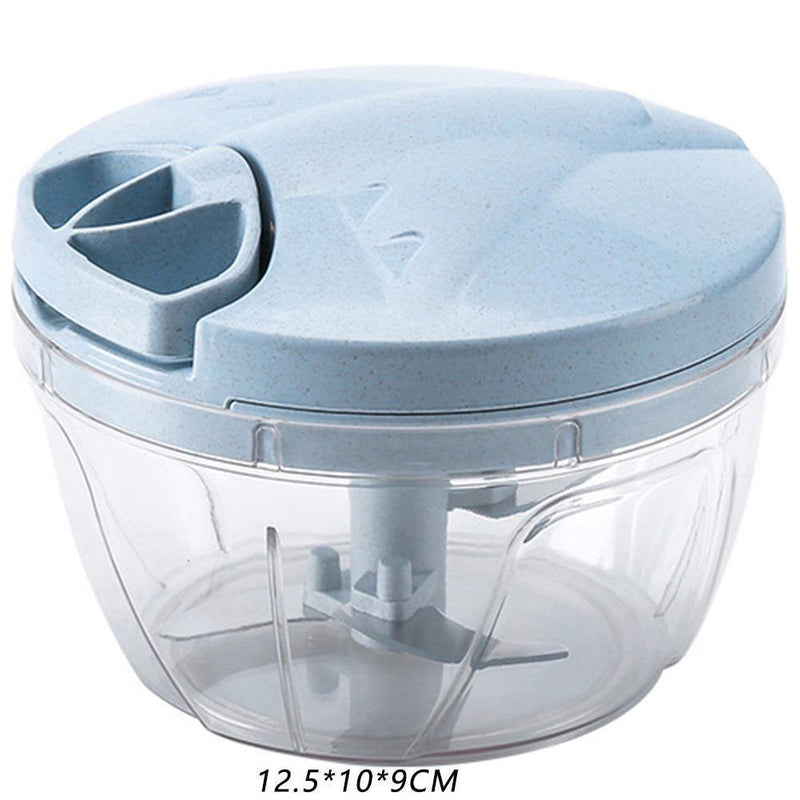 Manual Meat Grinder Food Chopper Mincer Fruit Vegetable Nut Shredder (Blue)