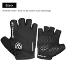 WHEEL UP Cycling Half Finger Gloves Sun Protection Sport Gloves (Black L) Newly
