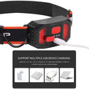 Outdoor Glare Floodlight USB Rechargeable COB LED Headlight Fishing Headlamp