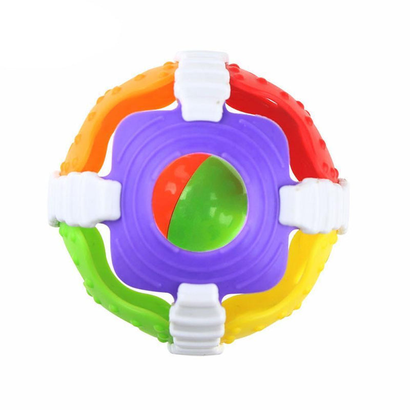 Soft Rubber 0-1Y Baby Rattles Little Loud Bell Ball Grasping Puzzle Toys