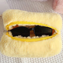#A Plush Pencil Case Portable School College Office Stationery Storage Makeup Ba