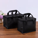 Portable Drink Beer Foil Insulation Cooler Bag Lunch Thermal Pack (Black S)