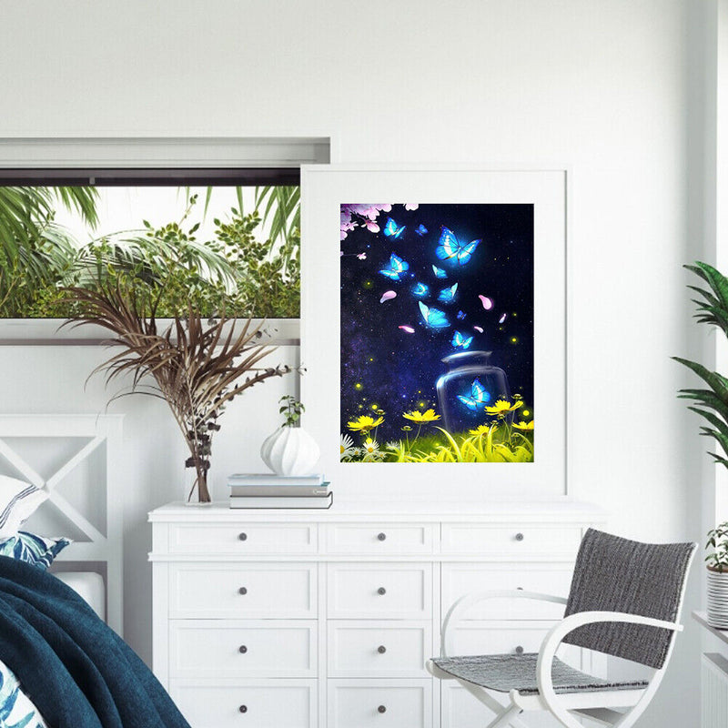 Butterfly Oil Paint By Numbers Canvas Set Drawing DIY Coloring Picture for Kids