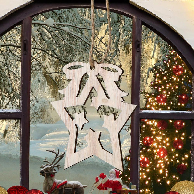 3pcs DIY Christmas Wooden Pendants Nordic Style Window Decor (JM01593) Newly