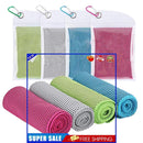 Outdoor cold feeling cold towel fine denier fiber fitness towel double laye