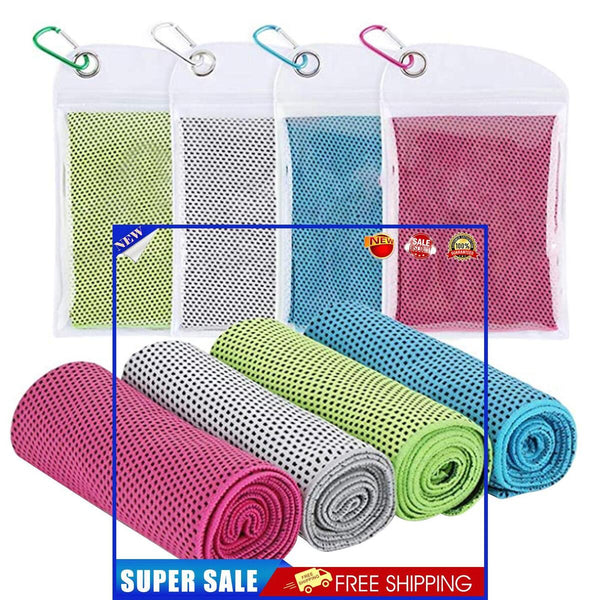 Outdoor cold feeling cold towel fine denier fiber fitness towel double laye
