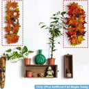 2 pc Artificial Maple Leaf Garlands Autumn Hanging Thanksgiving Christmas Z2H5