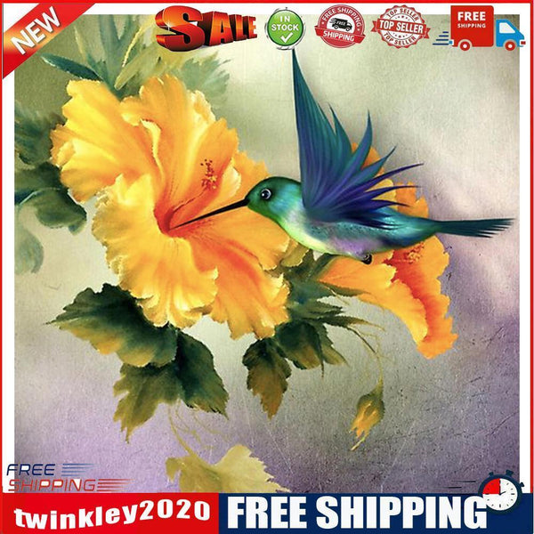 Hummingbirds Gather Honey 20X20cm Oil Paint By Numbers Picture DIY Painting