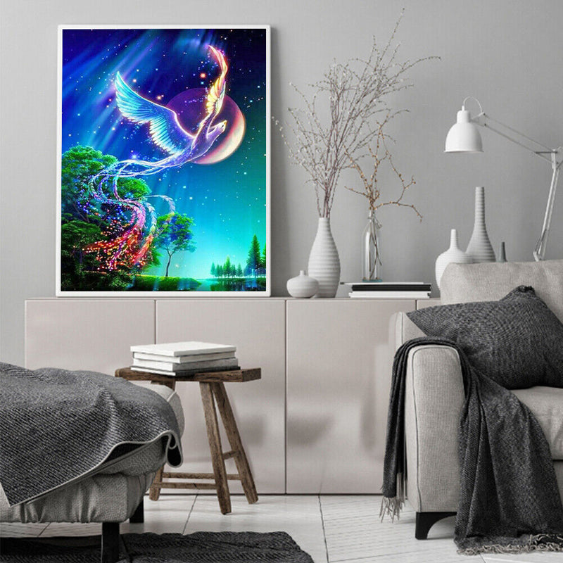 5D Diamond Painting Kit Animal Full Round Drill DIY Mosaic Wall Art Crafts Se