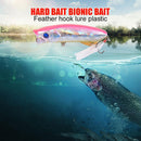Fishing Lures 8cm 11.3g Feather Hooks Topwater Wobblers Hard Crankbait (2) Newly