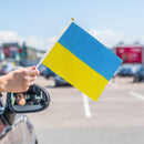 10pcs Ukraine Flag Ukrainian Bunting with Flagpoles Parades Decor (20x30cm)