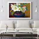 Educational Assembling Toys 1000pcs DIY White Flower Bottle Puzzle for Kid