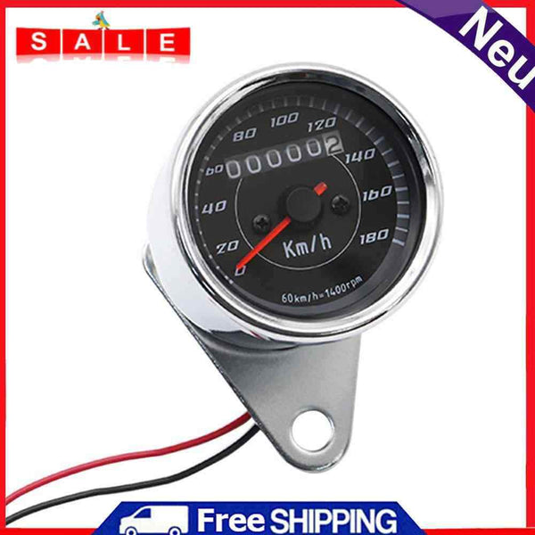 12V Motorcycle LED Backlit Speedometer Odometer 0-180km/h Speed Meter Universal