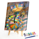 Colored DIY Arts Digital Oil Painting Colorful Cat No Frame Picture By Number