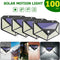 100 LED Solar Power PIR Sensor Motion Wall Light Outdoor Garden Waterproof hot.