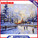 Ski Digital Canvas Handmade Acrylic Color Drawing Kit DIY Hand Painted Artwork