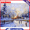Ski Digital Canvas Handmade Acrylic Color Drawing Kit DIY Hand Painted Artwork