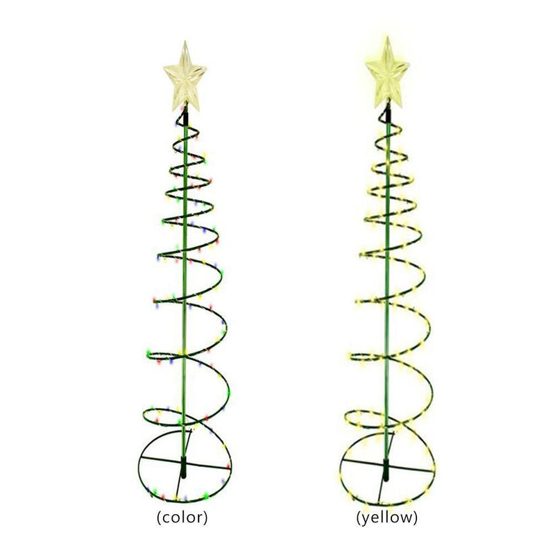 Solar Powered LED Christmas Tree Lawn Light Outdoor Garden Lamp (2pcs)