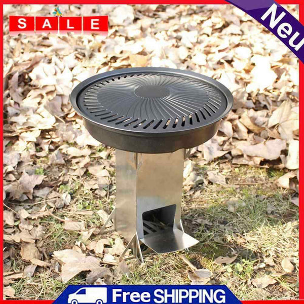 Portable Folding Wood Stove Campnic Outdoor Cooking Burning Rocket