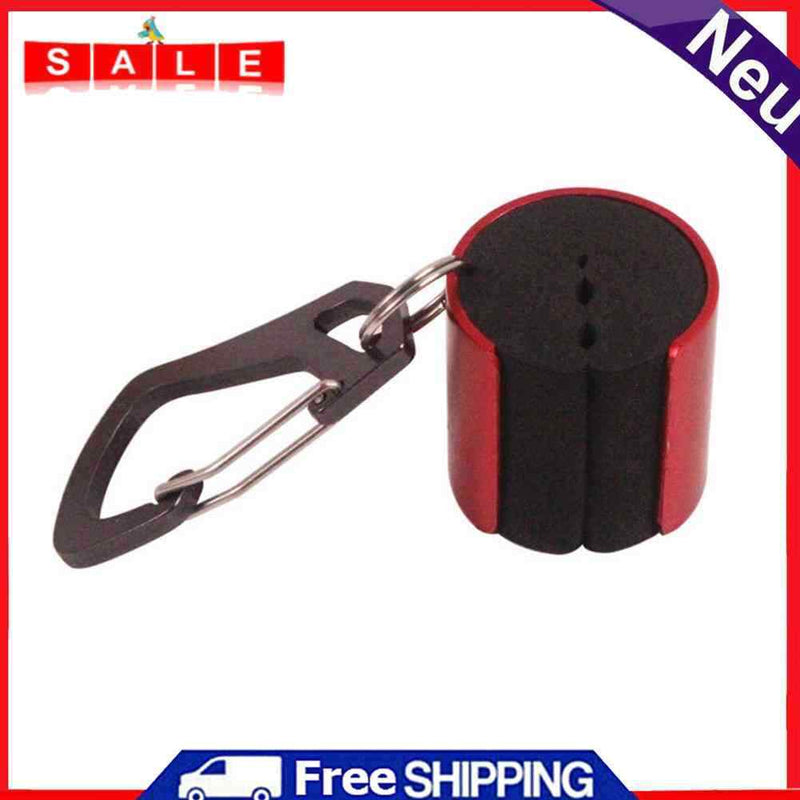 2pc Portable Fishing Rod Hanging Clamp with Carabiner Fishing Pole Holder Red