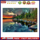 5D Diamond Embroidery Painting DIY Lake Forest Full Drill Cross Stitch Kits
