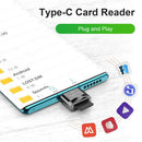 USB Type-C to TF Card Reader OTG Adapter for Mobile Phone Laptop (Black)